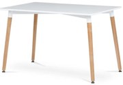 Jedálenský stôl Autronic 120x74 cm biely MDF mat DT-304 WT