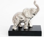 Dekoračná soška Malý slon, strieborný%