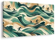 Obraz surfisti v akčnej krajine