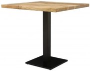 Jedálenský stôl s kovovými nohami 80x80 cm z masívu mango TM-80