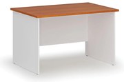 Kancelársky písací stôl PRIMO WHITE, 120x80 cm, biela/čerešňa