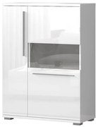 Vitrína Piano V90-2KS/PN-70/KA/70 lakované crystal white