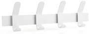 Biely kovový nástenný vešiak A-Rack - Zone