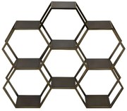 Bronzový antik kovový policový regál Hual v tvare plastu - 106*25*90cm