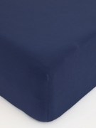 Jersey plachta do postieľky Classic 60 x 120 cm – tmavo modrá