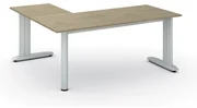 Rohový kancelársky písací stôl PRIMO FLEXIBLE, 1800 x 1600 mm, dub prírodný