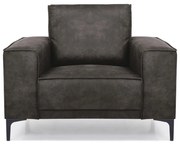 Čiernosivé kreslo z imitácie kože Copenhagen - Scandic