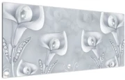 Obraz - Perlové kvety (120x50 cm)