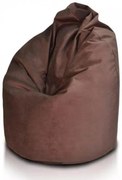 INTERMEDIC SK - Sedací vak Mega Sako z plyšu 135 cm | pastelový vak na leňošenie, 340 l Farba: A084 - Hnedá tmavá