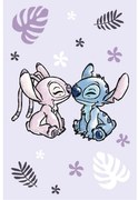 Fialová fleecová detská deka 100x150 cm Lilo a Stitch "Purple" – Jerry Fabrics