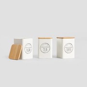 Sada troch nádob ROSARIO s bambusovým vekom 747274 (3 ks)