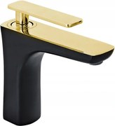 Mexen Indus umývadlová batéria, čierna/zlatá - 744600-75