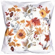 Forbyt Obliečka na vankúšik Jesenné kvety, 40 x 40 cm