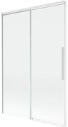 Mexen Rox, 2-krídlová posuvná vaňová zástena 120 x 150 cm, 8mm číre sklo, biely profil, 8C9-120-001-20-00