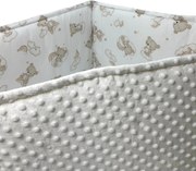 INTERMEDIC SK Mantinel do postieľky Teddy / minky krémová – 180x30 cm