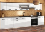 Kuchynská linka JULIA 320 cm biely lesk s pracovnou doskou