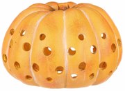 Jesenná dekorácia Tekvica s otvormi, 28 x 28 x 19 cm, magnézium