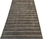 Pruhovaný koberec Saloon Antracit – sivý, nízky vlas, polyester Rozmer: 50x80 cm