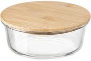 Florina Sklenená dóza s bambusovým vekom Clavato, 640 ml, L