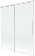 Mexen Rox, 2-krídlová posuvná vaňová zástena 140 x 150 cm, 8mm číre sklo, biely profil, 8C9-140-001-20-00