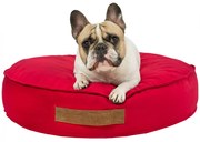 INTERMEDIC SK Okrúhly peliešok pre psa z plyšu s ortopedickou penou Farba: červená, Veľkosť: Priemer - 60 cm
