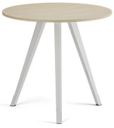 Konferenčný stôl PRIMO ZEN, priemer 80 cm, biela podnož, breza