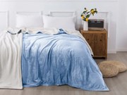 XPOSE® Detská mikroplyšová deka Exclusive s baránkom - svetlo modrá 130x180 cm