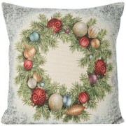 VIANOČNÁ GOBELÍNOVÁ DEKORAČNÁ OBLIEČKA NA VANKÚŠ 47X47 VZOROVANÁ