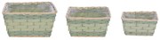 Súprava 3 svetlozelených kvetináčov Ego Dekor Natur S