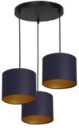 Luster na lanku ARDEN 3xE27/60W/230V fialová/zlatá