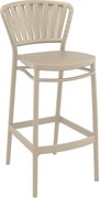 PORTOFINO BAR 75 záhradná barová stolička taupe