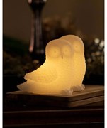 SIRIUS LED svíčka sova, bílá, sada 2 kusy, 10 cm
