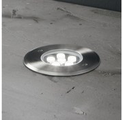 Ideal Lux - LED Nájazdové svietidlo FLOOR LED/6W/230V pr. 12 cm CRI 90 IP67 chróm