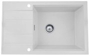 Gamma Modern 8010, 1-komorový granitový drez 800x500x210 mm, biela, GMA-ZM-8010-WH