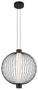 Závesné svietidlo Kyoto, 1x čierne drôtené tienidlo, (fi 43cm), b
