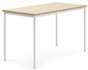 Stôl SONITUS, 1600x800x900 mm, linoleum - béžová, biela