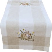 Ľanový obrus Veľkonočný zajačik 40 × 90 cm