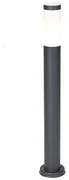 Antracitovo šedý stĺpikový svietidlo 80 cm IP44 opál - Rox