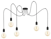 Belis Luster na lanku MIROS 5xE27/60W/230V pavúk čierna BE0746