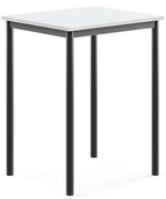 Stôl SONITUS, 700x600x900 mm, HPL - biela, antracit