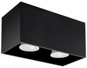 Stropné svietidlo Quad Maxi, 1x čierne kovové tienidlo