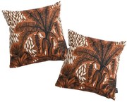 Sada 2 ks vonkajších vankúšov TERRABANA 45x45 cm, hnedé