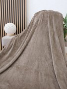 Deka mikroplyš Exclusive 150 × 200 cm – Laura sivohnedá