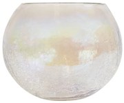 Sklenený dúhový svietnik s popraskanú štruktúrou - Ø15 * 12cm