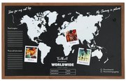 Magnetická tabuľa s mapou World, 78x48 cm