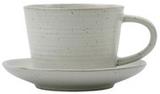 House Doctor Šálka s tanierikom PION sivobiely 230 ml