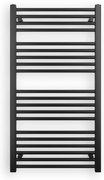 Erga Puerto, vykurovacie teleso 1100x600 mm, 487W, čierna matná, ERG-LAV-GRZE-BK-60110