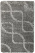 Kúpeľňový koberček Ivona sivý, línie