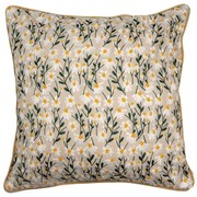 Béžová obliečka na vankúš s margarétami Margareth - 45*45 cm