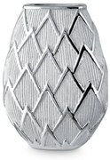 KERAMICKÁ VÁZA SAELA 20X10X26 CM STRIEBORNÁ